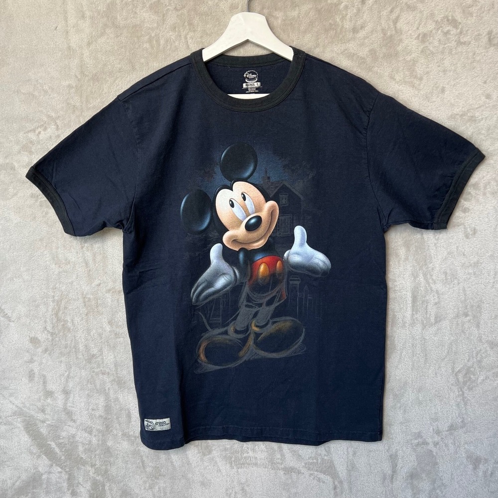 Disney Mickey Mouse Shirt Disney Store Studio Collection Large Ringer Tee